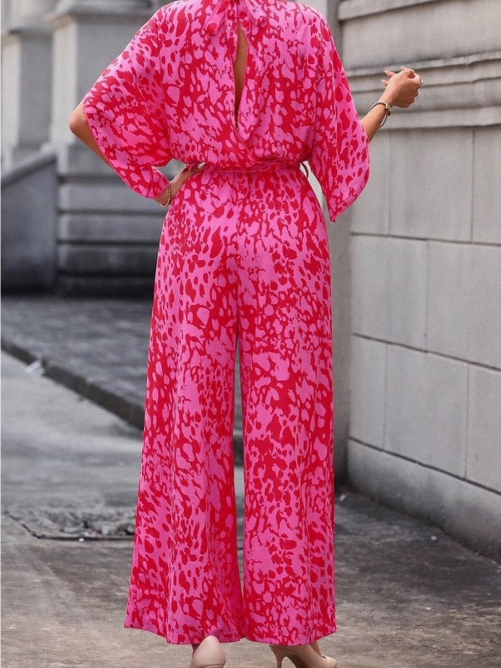 Rose Leopard Jumpsuit - Picture 3 of 3
